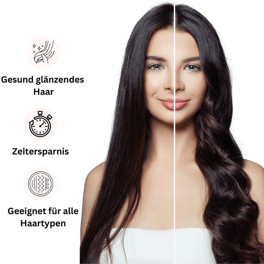 Cocoair Hairstyler für schnelles und schonendes Haarstyling, föhnen und glätten in einem Gerät. Frizz-freier Glanz dank fortschrittlicher Air-Fusion- und Ionen-Technologie.