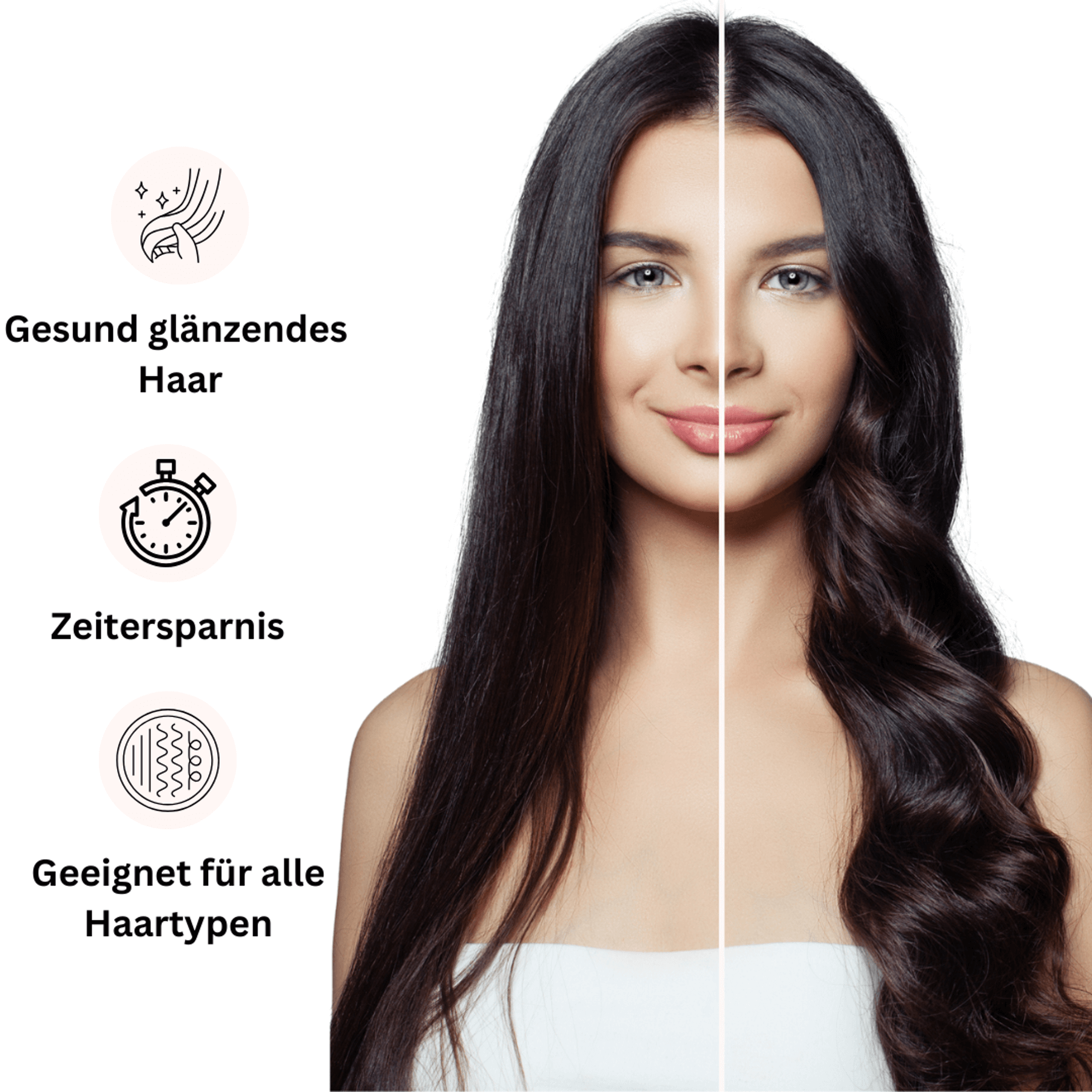 Cocoair Hairstyler für schnelles und schonendes Haarstyling, föhnen und glätten in einem Gerät. Frizz-freier Glanz dank fortschrittlicher Air-Fusion- und Ionen-Technologie.